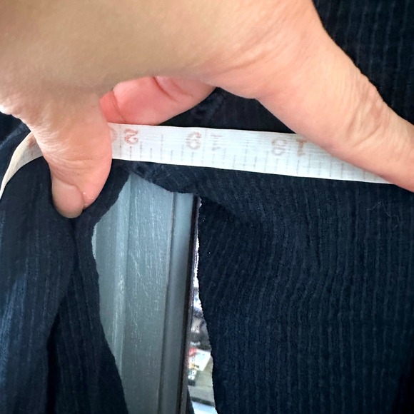 Quince Organic Textured Cotton Peasant Blouse Ruffle Neck Pintuck Long Sleeve S - Picture 11 of 12